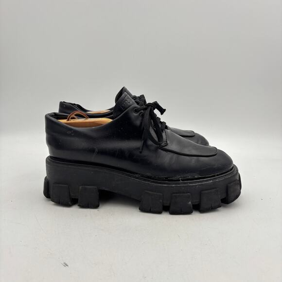 Prada Monolith Brushed Leather Lace Up Thick Sole Shoes Men\'s 41 US 8 main image 7